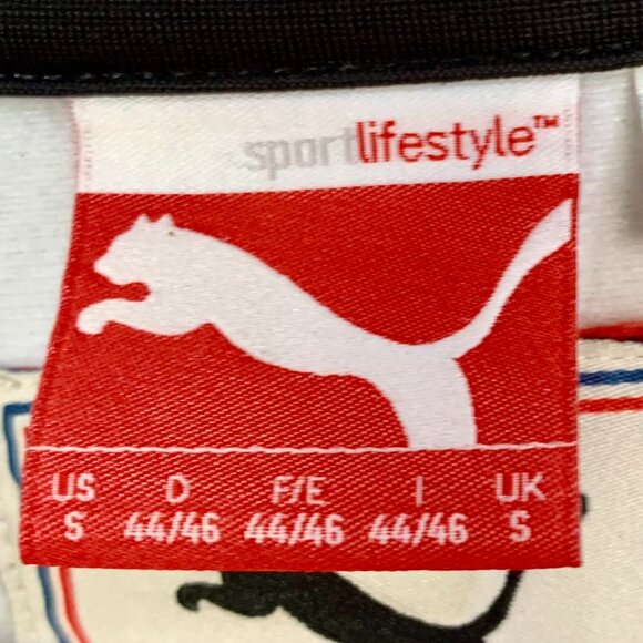 VTG 90s Y2K Puma Sport Lifestyle Mens Colorblock Track Jacket S Black Blue - Picture 9 of 13